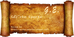 Görbe Eperke névjegykártya